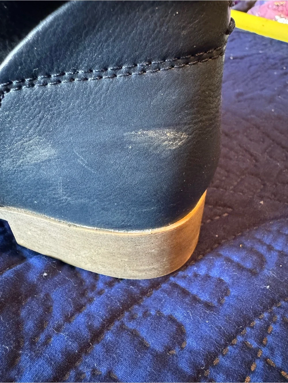 Womans Blue Lace-Up Ankle Boots